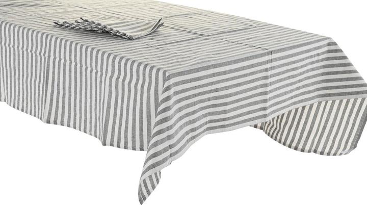 DKD Home Decor Tischdecke und Servietten 150 x 150 x 0,5 cm Grau Weiss grün