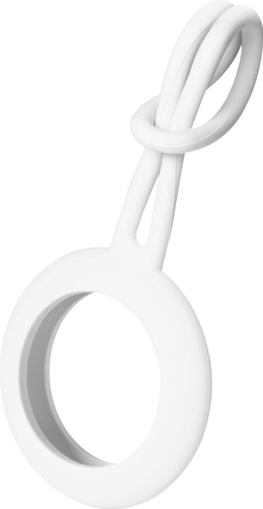 Deltaco Apple Airtag Silicone hoesje met hanger - Wit