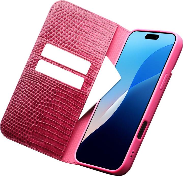 Actual product image QiAlino Croco Flip cover (Apple iPhone 16 Pro Max)