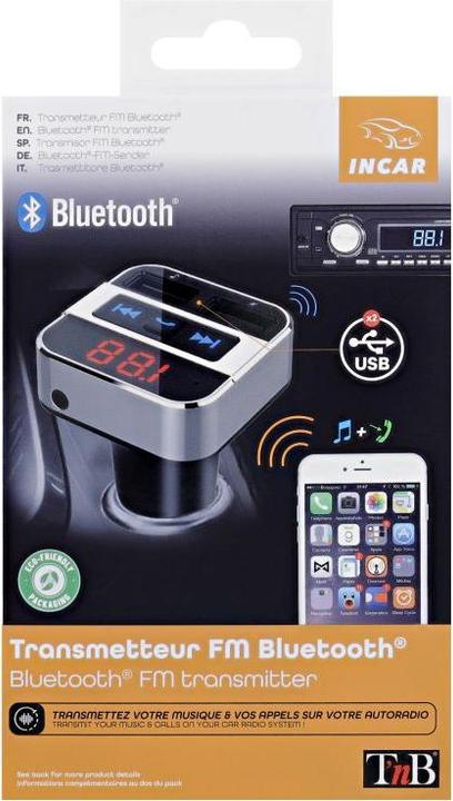 Produktbild T'nB Transmetteur FM Bluetooth compatible avec 2x USB (Sender & Empfänger)