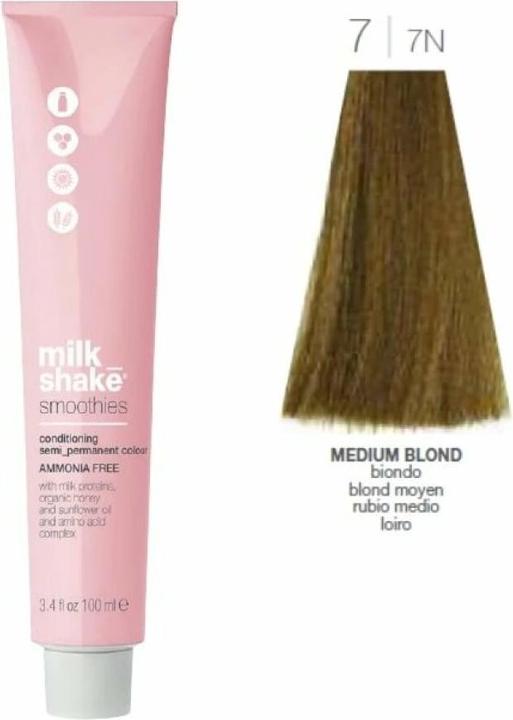 Produktbild Milk_Shake Vopsea semi-permanenta Milk Shake Smoothies 77N, Blond Mediu Natural, 100ml (77N Medium Blond)