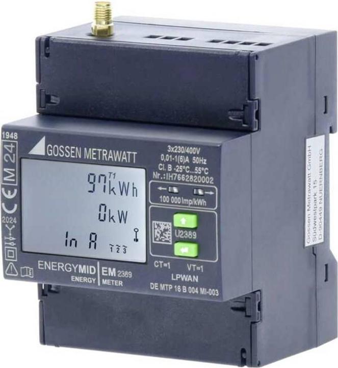 Actual product image Gossen Metrawatt EM2389 Three-phase current meter with transformer connection 5 A MID-compliant: