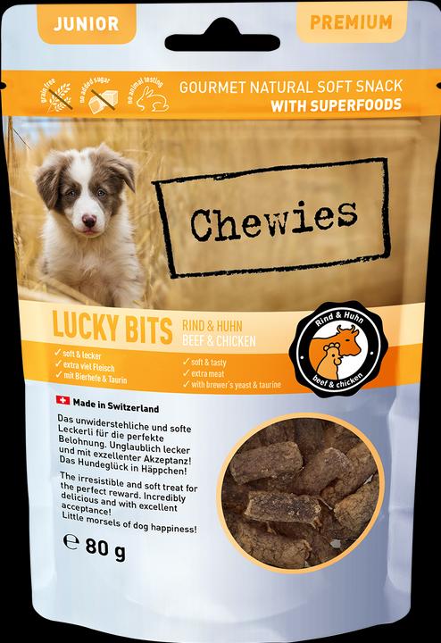 Produktbild Chewies Lucky Bits Rind & Huhn Junior 80g (Junior, 80 Stk., 80 g)