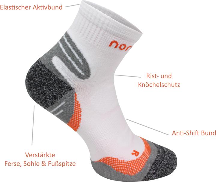 Produktbild Normani 3 Paar Kurzschaft-Sportsocken mit verstärkter Sohle (3er Pack, 47 - 50)