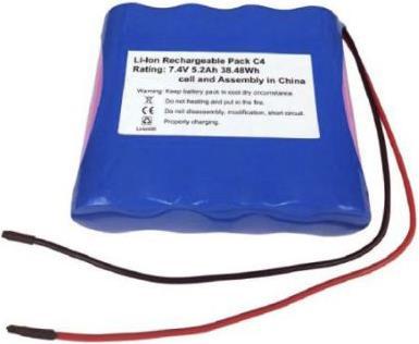 Actual product image Rs Pro 18650 7.4V 5200 mAh 2S2P C4 type (7.40 V, 5200 mAh)