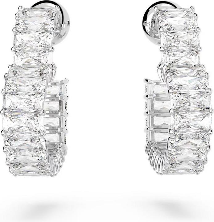 Produktbild Swarovski Matrix Kreolen Herz Klein Weiss (Swarovski Metall)