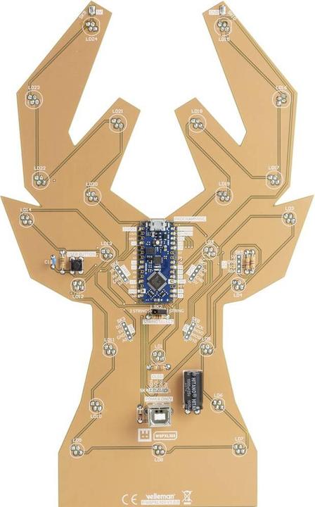 Produktbild Whadda WSPXL103 LED Bausatz Poly Rentier XL Löt- & Programmierkit