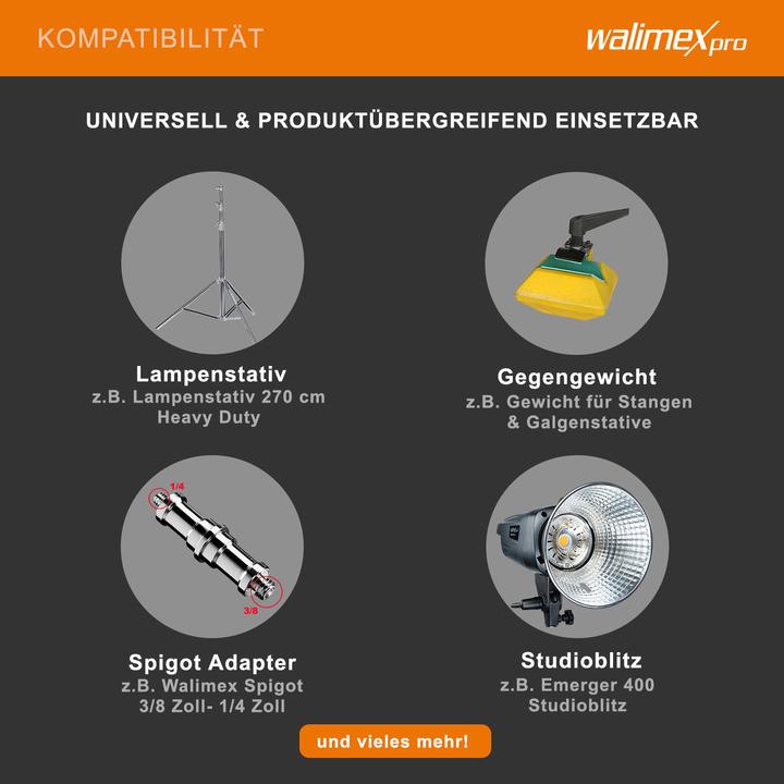 Produktbild Walimex pro pro Galgen mit 2 Schraubklemmen, 100cm (100 cm, 10 kg)
