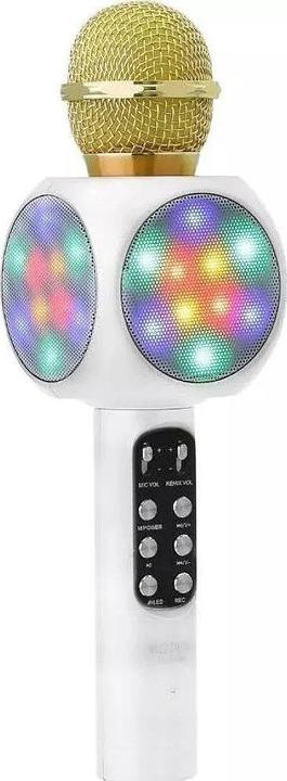 Produktbild Goodbuy LED 360 karaoke mikrofons ar Bluetooth skaļruni | Gold
