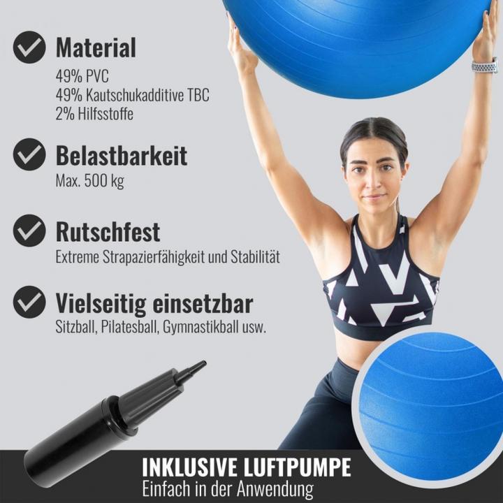 Image du produit Gorilla Sports ballon d'exercice (75 cm)