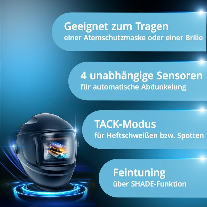 Actual product image Stahlwerk Welding helmet BULLET 3-in-1 automatic welding helmet welding shield