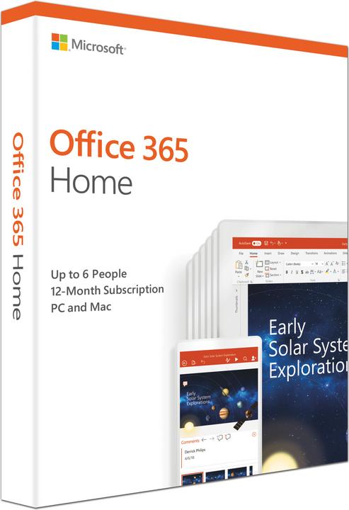 Microsoft Office 365 Home English (6 Utilisateur, 12 mois)