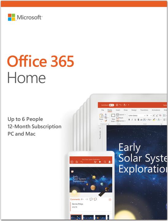 Image du produit Microsoft Office 365 Home English (6 Utilisateur, 12 mois)