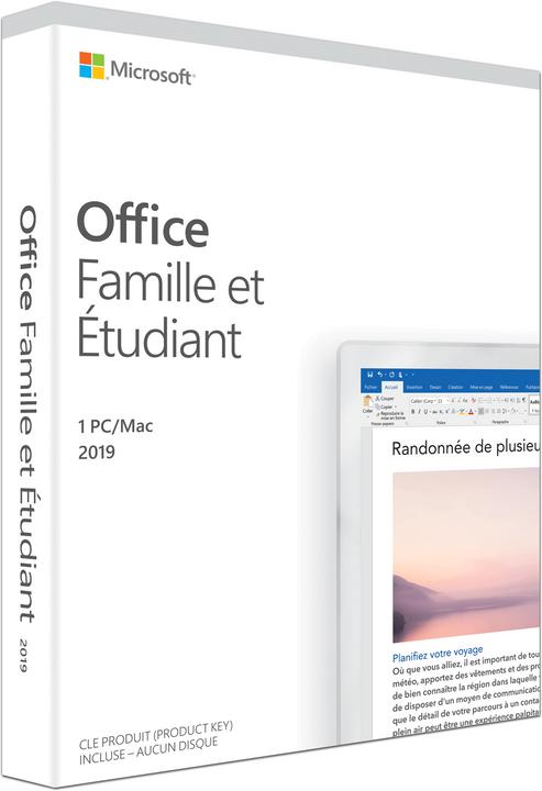 Image du produit Microsoft Office Home & Student 2019 Français (1 Utilisateur, Illimité)
