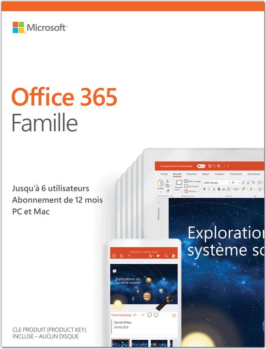 Produktbild Microsoft Office 365 Home Französisch (1 User, 12 Monate)