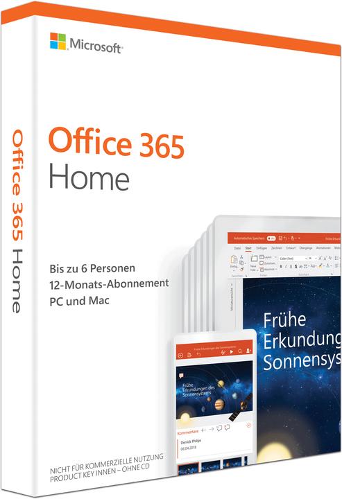 Actual product image Microsoft Office 365 Home German (1 User, 12 months)