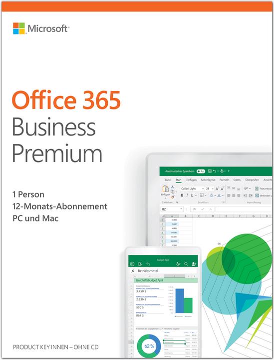 Actual product image Microsoft Office 365 Business Premium German (1 User, 12 months)