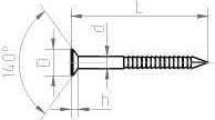 Actual product image Haushalt RING NAILS 3.4X100 ZN (1000 mm)