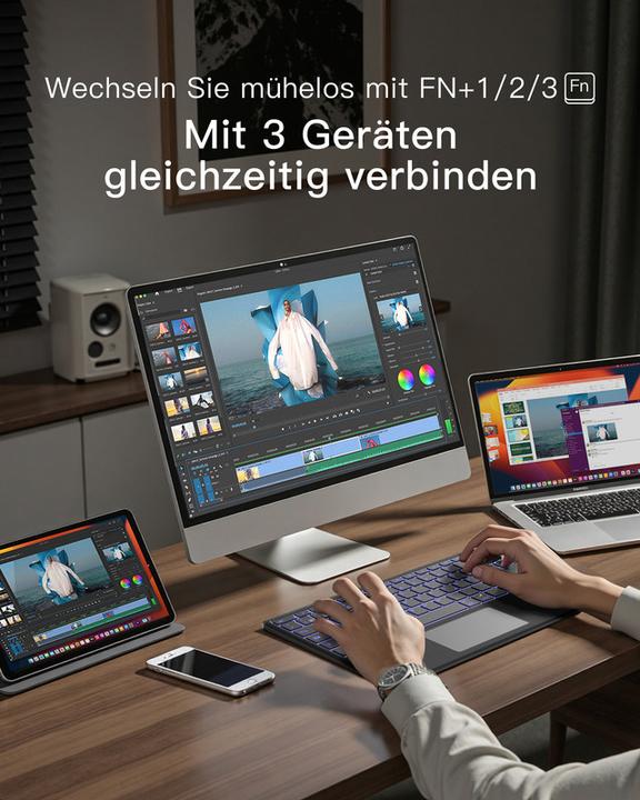 Actual product image Inateck Keyboard 01104 gray (KB01104 gray) (DE, IPad Pro 11)
