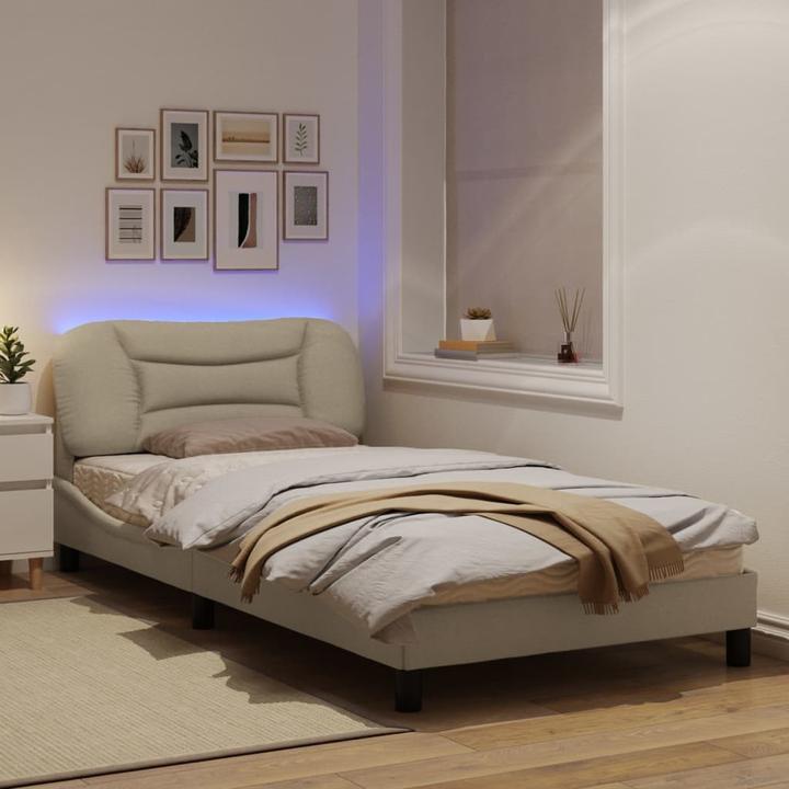 Image du produit VidaXL Cadre de lit avec tissu LED (100 x 200 cm)