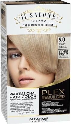 Il Salone Milano Plex Rebuilder Permanent Hair Color Cream 9.0 Very Light Blonde Professional Hair D (9.0)