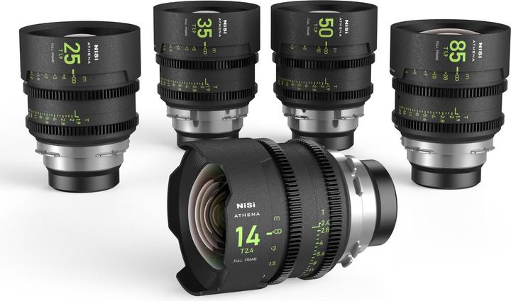 Actual product image Nisi ATHENA Prime Kit (14mm / 25mm / 35mm / 50mm / 85mm) PL Mount (Arri) (novelty) (full size)