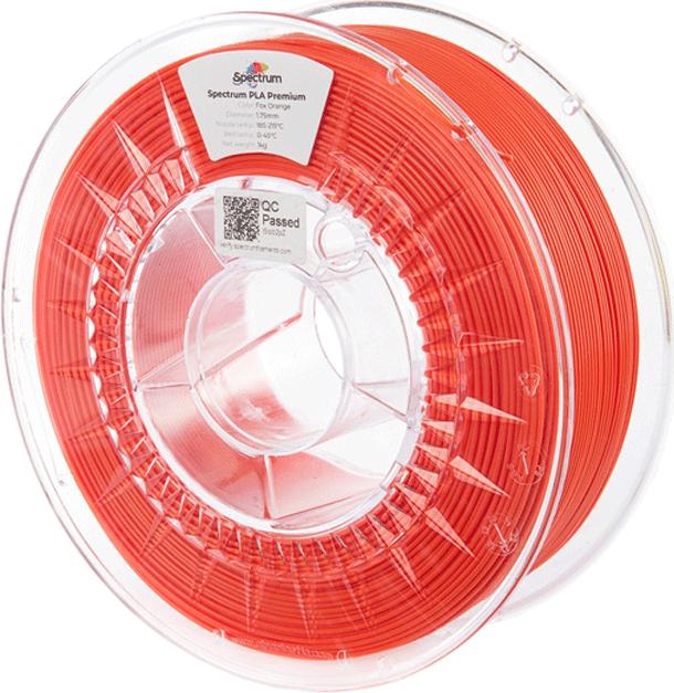 Actual product image Filament Premium PLA Fox Orange 1kg 1.75mm (PLA, 1.75 mm, 1000 g, Orange)