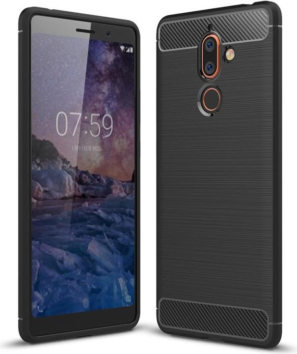 Actual product image Cover-Discount Silicone case metal carbon look