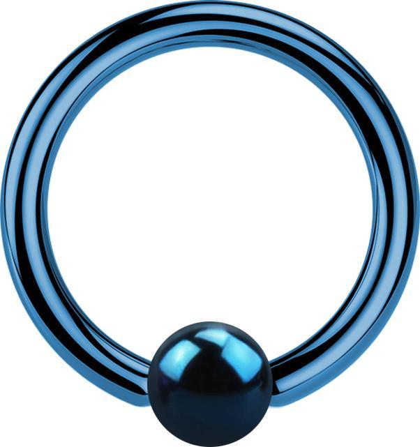 Produktbild Star Piercing Micro Ball Closure Ring dunkelblau (ohne Messing, Titan G23)