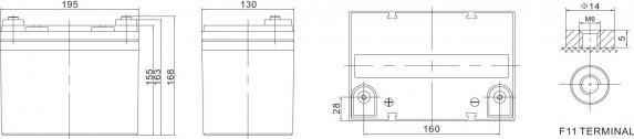 Produktbild Ritar AGM Batterie RA12-33EV (12 V, 33 Ah)