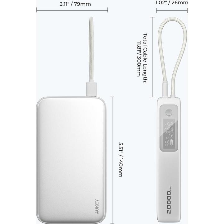 Image du produit Aukey Spark Sling (20000 mAh, 130 W, 74 Wh)