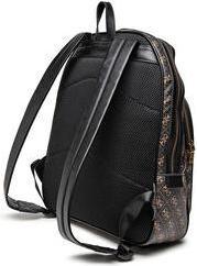Actual product image Guess Vezzola, Synthetic Leather, Textile Backpack, Black, 4G Embossed, HM