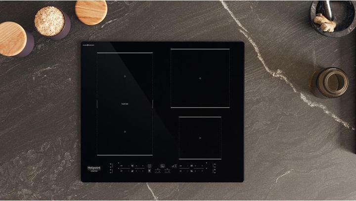 Actual product image Hotpoint HB 4860C CPNE Black Built-in 59 cm Induction hob 4 Cooker(s)