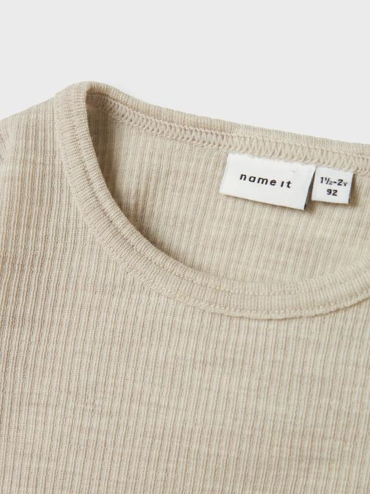 Actual product image Name it Nmnwax Wool Rib Ls Top Noos (122)