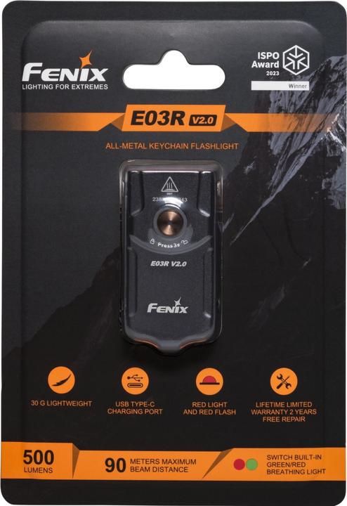 Actual product image Fenix E03R V2.0 (5.25 cm, 500 lm)