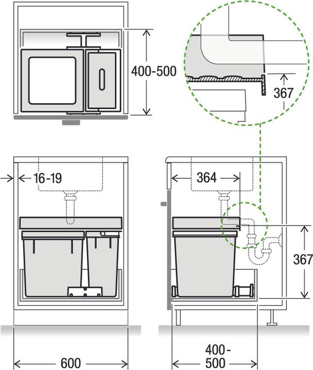 Produktbild Müllex Abfall-Einsatzsystem X-LINE X60 M7 Premium (35 l)