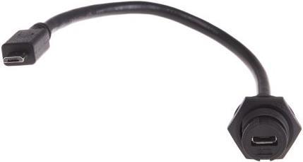 Actual product image Rs Pro Micro USB-AB Plastic C2 Panel Jack Lock (0.20 m, USB 2.0)