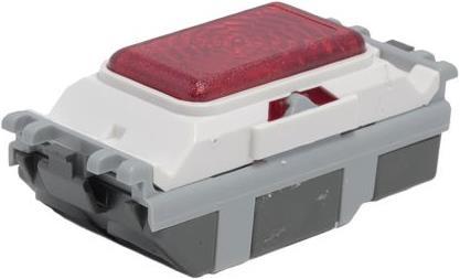 Actual product image MK Electric 20A indicator unit neon red grid plus