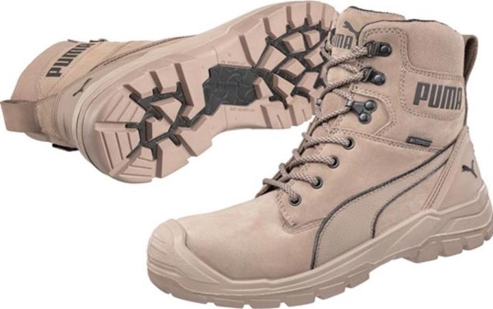 Productafbeelding Puma Veiligheidsschoen CONQUEST STONE HIGH maat 45 stone S3 CI HI HRO SRC DIN EN ISO 20345 nubuck leer (S3, 45)