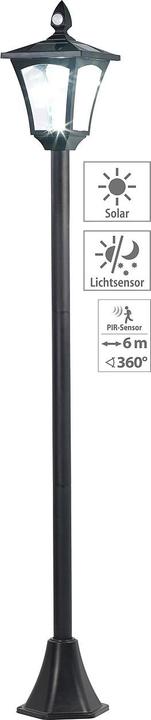 Produktbild Royal Gardineer Solar-LED-Gartenlaterne mit PIR- und Dämmerungssensor (IP44)