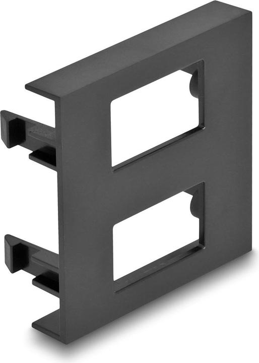 Delock Copertura del modulo Easy 45 2 x ritaglio rettangolare 12,5 x 21,5 mm, 45 x 45 mm 5 pezzi nero