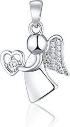 JVD Schöner Silberanhänger Engel (Silber)