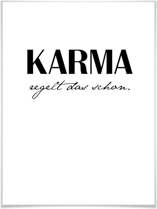 Produktbild Trenddeko Karma regelt das schon (30 x 40 cm)