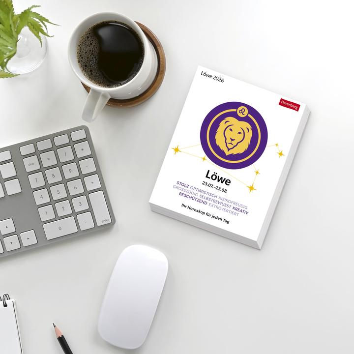 Actual product image Harenberg Löwe Sternzeichenkalender 2026 - Tagesabreisskalender - Ihr Horoskop für jeden Tag (11 x 14 cm, German)