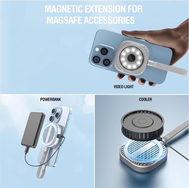 Produktbild 4smarts Magnetisches SSD-Gehäuse Kickstand MagSafe-kompatibel grau