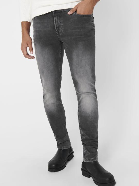 Produktbild Only & Sons ONSLoom Slim Zip Sweat Grey Slim Fit Jeans (W28/L32)