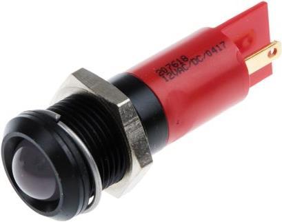 Produktbild Rs Pro LED erhaben 14mm sw 12Vac/dc rot