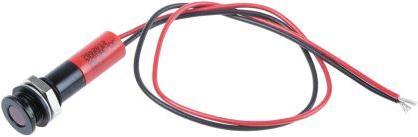 Produktbild Rs Pro LED 8mm Chromblende 220Vac Rot +Kabel