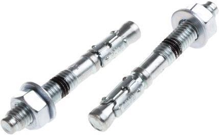 Rawl Fixings Steel through bolt anchor,M8x65mm (3 pcs.)