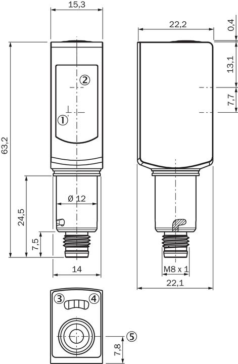 Actual product image Sick Diffuse sensor WTB4S-3P5204HS02 (0.15 m)